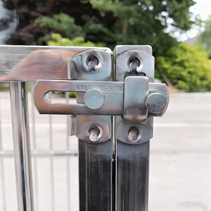 อุปกรณ์สัตวแพทย์ คอกสุนัขพับได้แบบพกพา พร้อมผิวสัมผัสสแตนเลสและระบบปิดด้วยกระดุมเพื่อการติดตั้งง่าย - Product Image 6