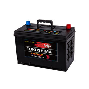 TOKUSHIMA N70Z 75D31 L/R鉛電池<span class=keywords><strong>12V</strong></span> 75Ah <span class=keywords><strong>MF</strong></span>ハイブリッド電池カーソーラー用 - Product Image 5