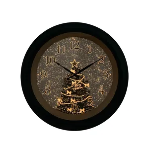 18 Inch Dial Quartz Wall Clocks Christmas Circular Frame Tide Wall Plastic Custom Logo Home Decoration Antique Clock