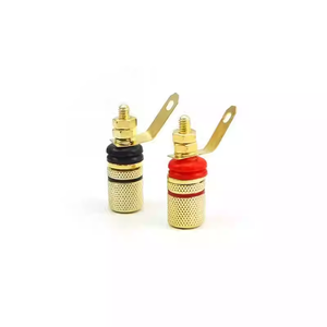 Terminales HIFI chapados en oro para amplificador, altavoz, poste de encuadernación, Conector de enchufes Banana adecuado con enchufes Banana de 4mm - Product Image 1