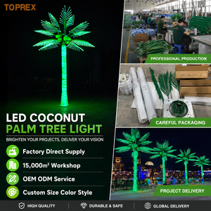Palmera Artificial Iluminada Toprex para Exteriores, Árbol LED con Luces RGB que Cambian de Color, Palmera de Coco Artificial Iluminada de 10 Pies - Product Image 2