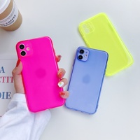 Coques de téléphone en TPU souple à fluorescence néon pour iPhone 17, 16E, 15 Plus, 14, 13 mini, 12 Pro Max, 11, et coque arrière de protection pour iPhone 17 Air