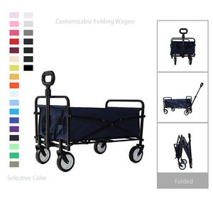 Wagon de camping à quatre roues pliable de haute qualité avec OEM tout-terrain de grande capacité personnalisable pour le stockage et l'utilisation industrielle - Product Image 4