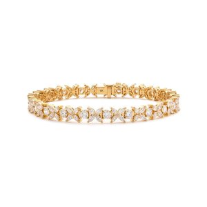 Pulsera de Cadena con Diamantes de Lujo para Mujer, Plata de Ley 925, Ajustable, Joyería Fina, Elegante, Regalo de Moda para Uso Diario y Fiestas - Product Image 1