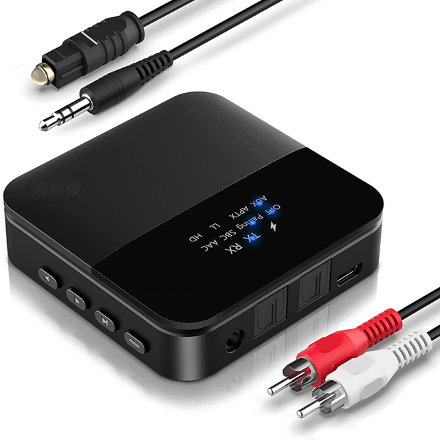 D2908 B20 2 in 1 APTX Blue tooth 5.0 Transmitter Receiver, Audio Adapter Digital Optica