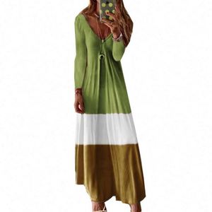 Abito lungo Maxi con stampa Sexy Casual per giovani donne - Product Image 4