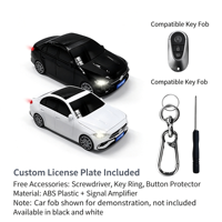 Casing Kunci Mobil Mercedes-Benz C-Class dengan Lampu, Bahan Plastik, Pelindung Kustom & Gantungan Kunci - Hadiah Kreatif