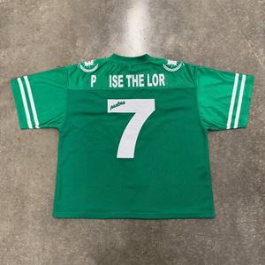 Camiseta de Manga Corta con Cuello en V Extra Grande para Hombre, Personalizada, de Alta Calidad, 280 Gramos, 100% Algodón, Impresión Serigráfica, Tela de Malla, Estilo Hip Hop - Product Image 2