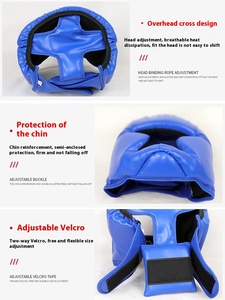 Protecteurs de tête en PU pour enfants adultes <span class=keywords><strong>Casque</strong></span> de protection Couvre-chef pour l'entraînement de la <span class=keywords><strong>boxe</strong></span> Taekwondo Couverture épaissie pour hommes et femmes - Product Image 4