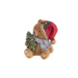 Bright Polyurethane <b>Christmas</b> Teddy Bear <b>Figure</b> Great For Festive Home Decoration, Tree Display, Or Holiday Setup - Product Image 1