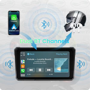 Greenyi 6 ''xe Máy DVR 2K HD không dây Apple Carplay <span class=keywords><strong>GPS</strong></span> theo dõi Navigation Android Auto IP68 không thấm nước máy ảnh thiết bị di động - Product Image 4