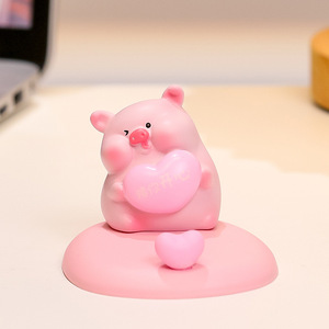 Soporte para teléfono con forma de cerdito, de resina, antideslizante, adorno de escritorio para decoración de oficina - Product Image 2