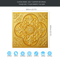 Plaques de plafond et panneaux muraux suspendus en PVC imperméables à motif vintage pour hôtels, classe ignifuge A, livraison incluse PL88