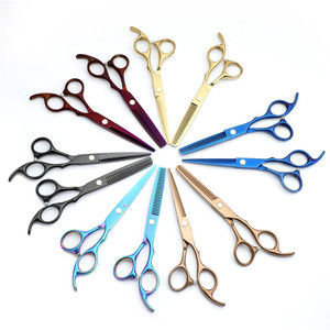 Ciseaux à cheveux électroplaqués Hs 6,2 cm, ciseaux à effiler pour la beauté, pour droitiers, lame standard, vente en gros personnalisée - Product Image 3