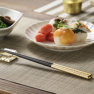 Técnicas de gradación negras japonesas desechables Palillos de bambú Cubiertos de plástico duradero para servir para fiestas de camping Par - Product Image 6