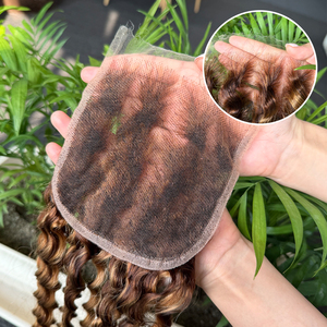 ผมแท้สีเปียโนแบบลูกฟูกลึก  พร้อมเชือกผูกผม HD Lace Frontal  ขนาด 4x4 5x5 6x6  แบบขายส่ง - Product Image 6