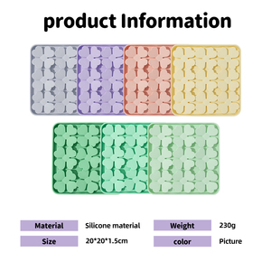 Factory Multi-Scenario Usage Simulate Nature Silicone Anti-Slip Collapsible Waterproof Slow Food <b>mat</b> for Curiosity Exploration - Product Image 3