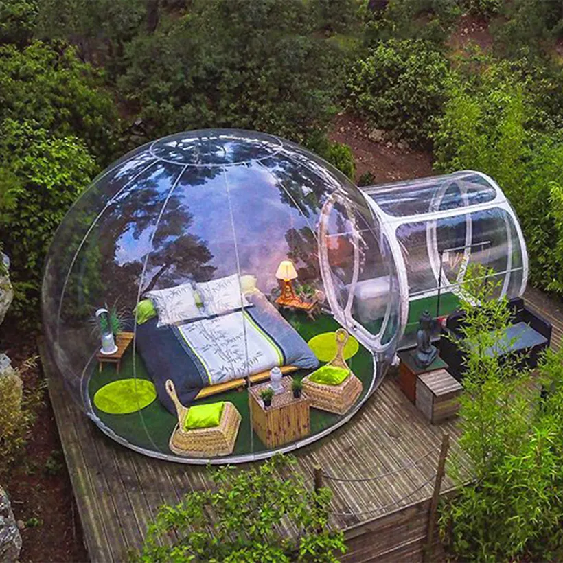 Maison transparente de dôme de tente d'igloo extérieure