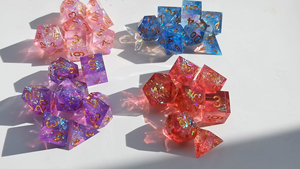Sharp Edge Polyhedral <strong>Dice</strong> <strong>Set</strong> - 7-Piece Resin RPG <strong>Dice</strong> for DND, Tabletop Games, Custom <strong>Color</strong> Precision <strong>Dice</strong> - Product Image 5