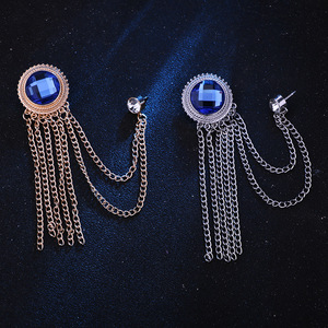 Nouvelle mode rétro gemme gland chaîne broche hommes <span class=keywords><strong>costume</strong></span> broche luxe hommes bijoux <span class=keywords><strong>accessoires</strong></span> - Product Image 3