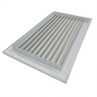 Grille de ventilation en aluminium à simple déflection anti-condensation avec amortisseur pour conduit de climatisation CVC