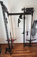 DINUO Rack mural pliable pour oiseaux, 180 °   Cage de musculation compacte avec système de poulies à câble pour salle de sport à domicile