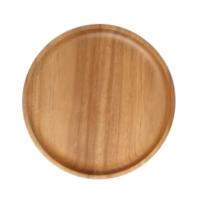 Piatto in Legno Lucido Rotondo per Tavola da Pranzo, Presentazioni Eleganti e Sicure - Product Image 4