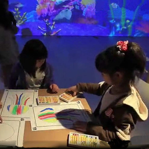 5 by 96 Meter tự động hiệu chuẩn tương tác sơn cảm ứng graffiti trò chơi chiếu tường Máy chiếu AR trò chơi sân chơi trong nhà - Product Image 1