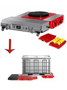 Rouleaux mobiles électriques robustes 25T, patins à roulettes mécaniques, <span class=keywords><strong>chariot</strong></span> <span class=keywords><strong>de</strong></span> transport, patins <span class=keywords><strong>de</strong></span> déplacement pour machines d'usine - Product Image 5