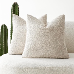 18 X 18 Inch Textured Boucle Cozy Soft Washable <strong>Decorative</strong> <strong>Throw</strong> <strong>Pillow</strong> Covers for Chair Sofa Bedroom Living Room Home Decor - Product Image 5