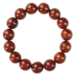 Blood Sandalwood <b>Bracelet</b> 15Mm Round <b>Beads</b> Natural Wood Jewelry For <b>Men</b> Women Everyday Wear - Product Image 5