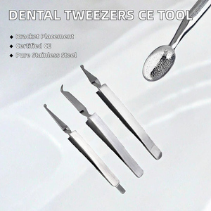 Manual Dental Orthodontic Tweezers Stainless Steel Long End <b>Bracket</b> Placement Debonding Tool CE Certified Dental Instruments - Product Image 4