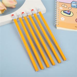Lápiz de madera amarillo transfronterizo HB para aprendizaje infantil, <span class=keywords><strong>dibujo</strong></span> y bocetos de estudiantes de primaria, con goma de borrar hexagonal - Product Image 4