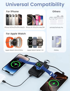 <span class=keywords><strong>Cargador</strong></span> Portátil de 10000 mAh con Carga Rápida PD de 20 W, Banco de Energía con Cables Integrados para Teléfono, Reloj y Auriculares - Product Image 3