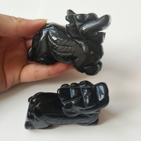 Sculpture en jade sculptée à la main, oiseau dodo, 2023