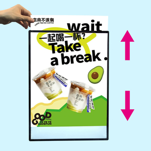 Caja de luz de menú LED de vidrio templado de aluminio, lista de precios, barra de señal, publicidad, caja de luz LED ultradelgada - Product Image 2