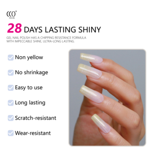 CCO Custom 15ml UV Gel Nagellack Golden Sheen und transparent mit Custom Color Gel French Style für Private Label Verpackung - Product Image 5