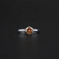 Bague de mariage classique en argent sterling 925 incrustée de moissanite couleur D VVS1 1 carat, à bras droit et 4 griffes, pour femme