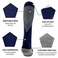 Chaussettes de football personnalisées montantes antidérapantes en tissu éponge respirantes pour l'entraînement des adultes – Vente en gros