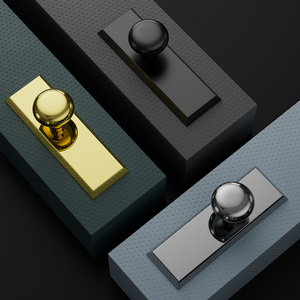 עיצוב חדש דלת פליז מוצקה ידית זהב בהיר ידית פרטיות זהב בהיר מנעול עבור מנעול דלת אחורית מלבני אמבטיה - Product Image 4