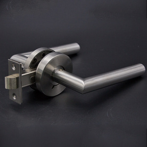 Stainless Steel 304 Bathroom <b>Lock</b> Door <b>Handle</b> with Diameter 63 mm <b>Handle</b> <b>Lock</b> Set - Product Image 1