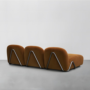 Salon Sièges <span class=keywords><strong>Tacchini</strong></span> Victoria Canapé modulaire Canapé d'angle incurvé Canapé 3 places en tissu avec chaise longue - Product Image 2