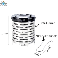 Mini chauffage de camping portable en acier inoxydable, poêle de tente, couverture chauffante pour la randonnée, les voyages et le barbecue