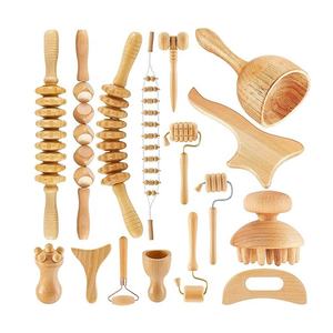 Fabrik Private Label Rollen Fuß körper Holz therapie <span class=keywords><strong>Massage</strong></span> werkzeuge Set Holz <span class=keywords><strong>massage</strong></span> werkzeuge Holz therapie <span class=keywords><strong>Massage</strong></span> werkzeuge