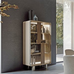 Vetrina di Lusso per Vini con Illuminazione LED, Mobile Bar in Legno, Credenza con Spazio di Archiviazione per Casa - Product Image 5