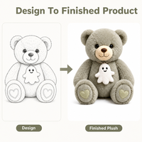 Peluche personnalisée en forme d'ours, directement de l'usine, à partir de vos illustrations, OEM ODM, poupée de personnage en peluche pour marques IP originales
