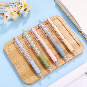 Morandi Series Neutral Simple INS Style Transparent Macaron Retractable 0.5Mm Bullet Tip Journal <b>Pen</b> - Product Image 1