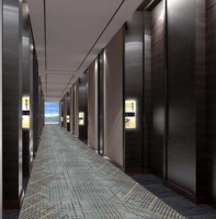 Gedruckte moderne benutzer definierte kommerzielle Wohnkultur 3d Muster Hotel Korridor Wand zu Wand Teppich