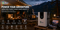 Station d'alimentation portable sur roulettes 4,5 kWh 3000 W à onde sinusoïdale pure avec plusieurs modes de charge