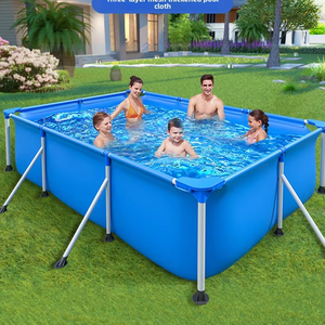 <span class=keywords><strong>Piscine</strong></span> <span class=keywords><strong>tubulaire</strong></span> rectangulaire en PVC authentique et épaisse, avec structure de support renforcée, pour enfants, usage domestique et événementiel - Product Image 1